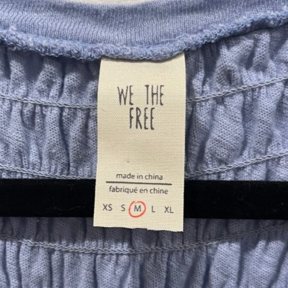 WE THE FREE New to Town Smocked Tank Top Dreamy Clouds - Picture 5 of 6